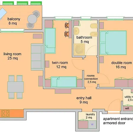 Апартаменти Sweet Irene Deluxe Balcony & Elevator Бардоліно